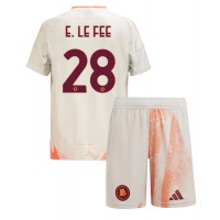 Maglia Calcio AS Roma Enzo Le Fee #28 Seconda Divisa Bambino 2024-25 Manica Corta (+ pantaloncini)